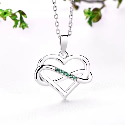 YASVITTI ODM OEM 925 Argent Sterling Collier de cœur étincelant 5A Zirconia Collier creux plaqué au rhodium Collier suspendu bijoux