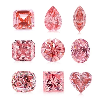 Coupe radiante rouge Diamant moissanite en vrac bijoux rose vif Diamants cultivés en laboratoire moissanite