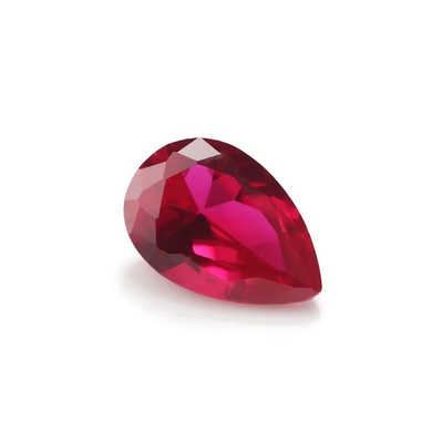 Style vintage Ruby Moissanite de forme de poire de corindon synthétique 2x3 mm à 10x14 mm pierre précieuse en vrac pour la fabrication de bijoux