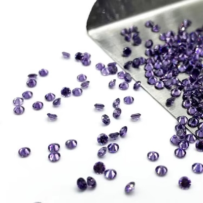 Pièces en gros 3A Couleur Cz Petite taille Ronde Coupe de 0,8 mm à 3 mm Pierre précieuse en vrac Cubique synthétique Zirconia à vendre