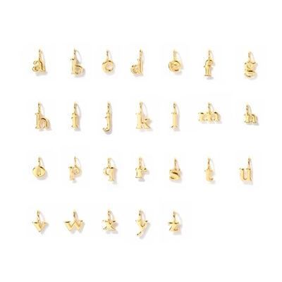 18 carats d'or plaqué 925 Sterling Silver Metal 26 lettres du début de l'alphabet Collier de charme