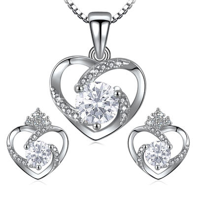 Les ensembles des bijoux 0.14oz de 19X15MM pour des femmes ont plaqué l'ensemble nuptiale de bijoux