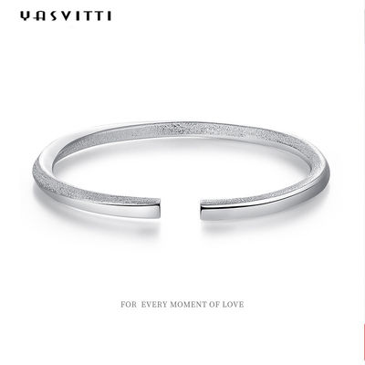 0.06m 4.5g couplent l'ODM de Sterling Silver Bangle Bracelets de bracelet de manchette