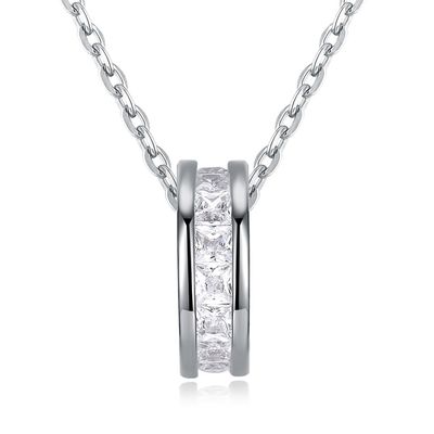 Chaîne de tempérament de mode de Sterling Silver 925 Diamond Small Pretty Waist Necklace
