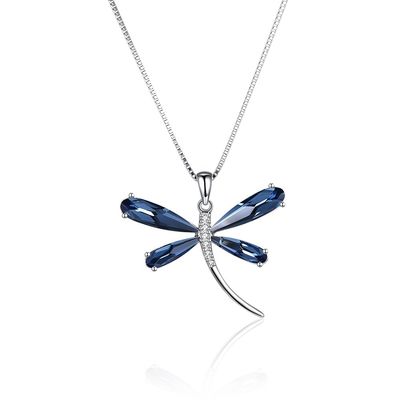 29mm 5 GV pendants de collier de l'argent S925 du collier 20in de libellule de gramme