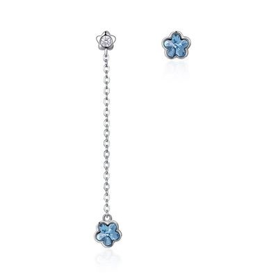 baisse unisexe Diamond Flower Earrings d'alliage de boucles d'oreille de baisse du gland 3.7g de 2.3in