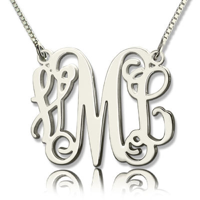 1.8ft 0.07oz a personnalisé l'or de collier de monogramme a plaqué trois GV de collier de lettre