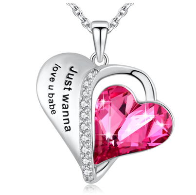 Elegant collier en argent sterling pour femmes avec un cristal autrichien hypoallergénique OEM