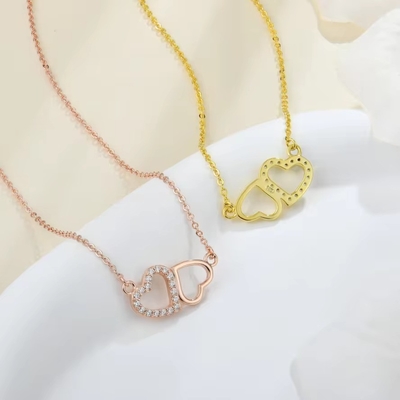 YASVITTI cadeau de la Saint-Valentin Collier de luxe 925 argent sterling mode classique pour femmes Collier de cœur bijoux