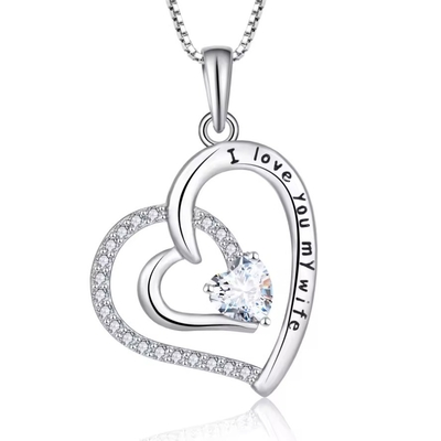 YASVITTI Classic Heart Design Collier en argent sterling 925 Je t'aime jusqu'à la lune et retour Collier pendentif