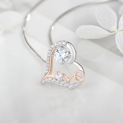 YASVITTI Je t'aime Collier de cœur Collier d'anniversaire Saint-Valentin Fête des mères Noël Maman cadeaux bijoux pour les femmes