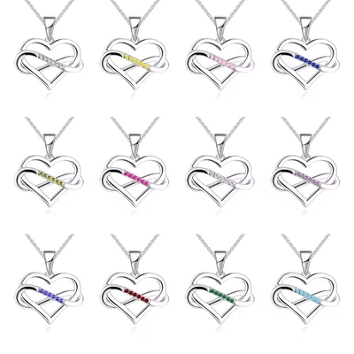 YASVITTI ODM OEM 925 Argent Sterling Collier de cœur étincelant 5A Zirconia Collier creux plaqué au rhodium Collier suspendu bijoux