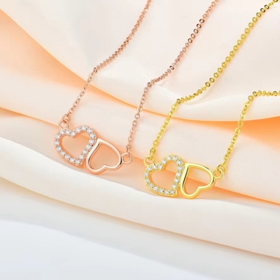 YASVITTI cadeau de la Saint-Valentin Collier de luxe 925 argent sterling mode classique pour femmes Collier de cœur bijoux