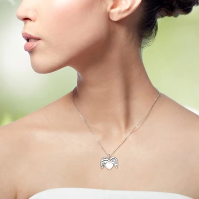 YASVITTI 925 Sterling Argent Maman Je t'aime pour toujours Médaillon de cœur Collier pour femmes