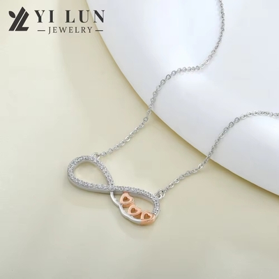 YASVITTI en gros Collier en argent personnalisé haut de gamme Collier rose doré enduit de cœur Chaîne de collier pour bijoux