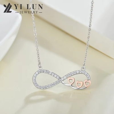 YASVITTI en gros Collier en argent personnalisé haut de gamme Collier rose doré enduit de cœur Chaîne de collier pour bijoux