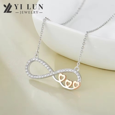 YASVITTI en gros Collier en argent personnalisé haut de gamme Collier rose doré enduit de cœur Chaîne de collier pour bijoux