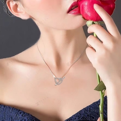 YASVITTI 925 Collier en argent sterling pour femme &quot;Une flèche dans le cœur&quot;