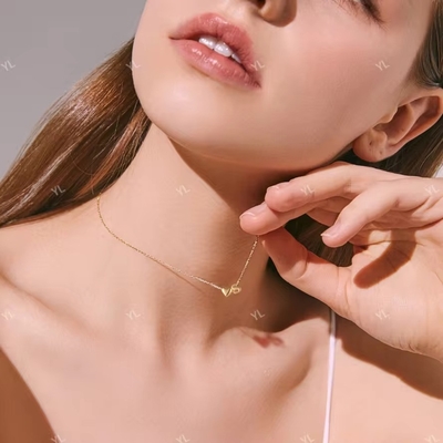 YASVITTI bijoux personnalisés de première ligne Lettre d'amour en or S Pendentif 925 Argent Sterling Coeur Initial Pendentif Pour les femmes
