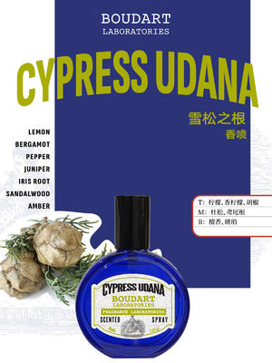 CYPRES UDANA Spray parfumé avec huile essentielle de clou de girofle International Klein Blue Design Style