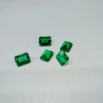 7*9mm Octogone Émeraude coupé Vert Synthétique Émeraude Pierre Pour Toujours Une Couleur Moissanite