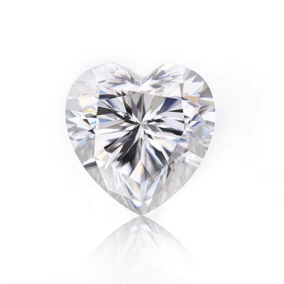 Gros de bijoux en moissanite diamant 1ct en forme de cœur pour les anneaux oreillettes