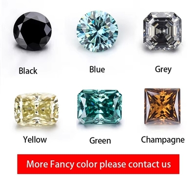 Gros de bijoux en moissanite diamant 1ct en forme de cœur pour les anneaux oreillettes