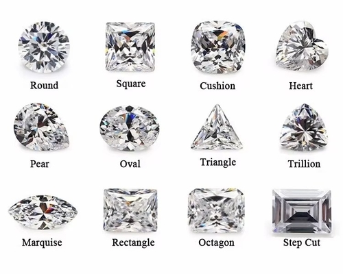 Gros de bijoux en moissanite diamant 1ct en forme de cœur pour les anneaux oreillettes