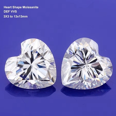 Gros de bijoux en moissanite diamant 1ct en forme de cœur pour les anneaux oreillettes