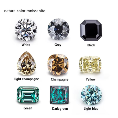 Émeraude coupée EF Blanc VVS pierre précieuse synthétique Moissanite en vrac Diamant pour bagues