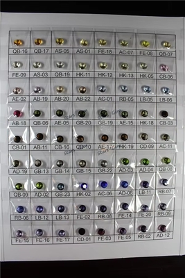 8*12 mm Moissanite de couleur Ovale sang rouge cristal de verre Moissanite pour les bagues de fiançailles
