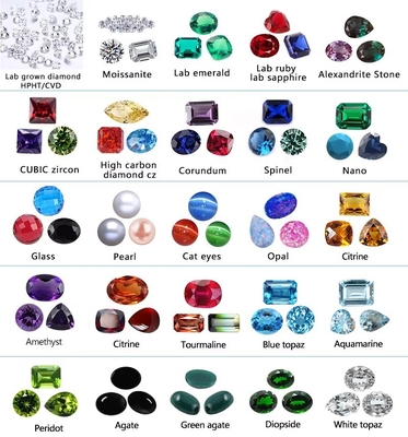 DEF incolore Couleur Moissanite Pierres de bijoux coupées pour le tennis Bracelets Anneaux