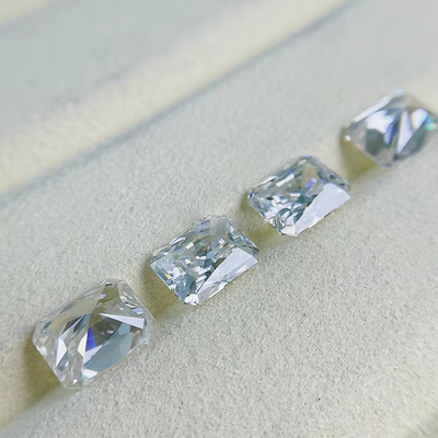 VVS 1ct Glace écrasée Moissanite rayonnante découpée