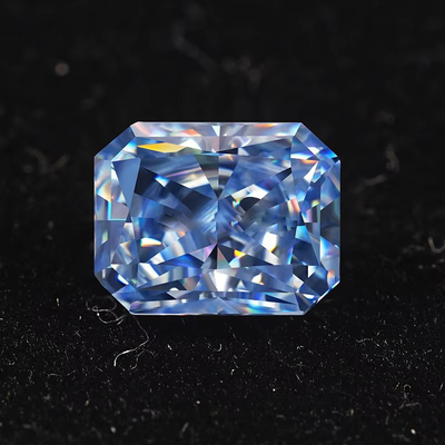 VVS 1ct Glace écrasée Moissanite rayonnante découpée