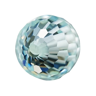 Matériau de pierre précieuse synthétique de laboratoire créé des perles de moissanite bleu rond pour la fabrication de bijoux