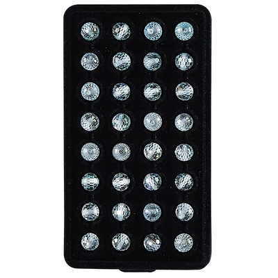 Matériau de pierre précieuse synthétique de laboratoire créé des perles de moissanite bleu rond pour la fabrication de bijoux