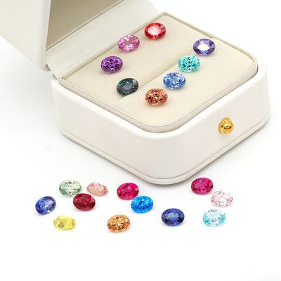 Couleur 6*8 mm Ovale coupé en laboratoire Diamant 22 Multicolore 1,5ct Saphir Ruby Émeraude Pierre précieuse en vrac