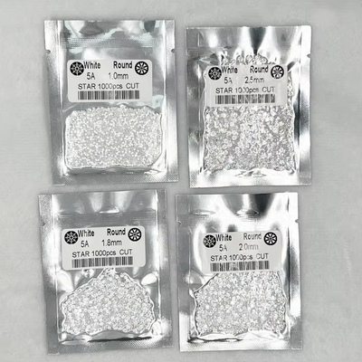 5A Qualité 1000 pièces/sac 1 mm - 3,0 mm pierres précieuses blanc cube Zirconia pour bijoux