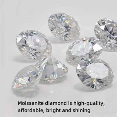 Diamant de moissanite ovale brillant coupé en vrac 3*5mm-10*14mm Petite taille pour la fabrication de bijoux