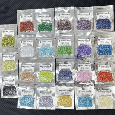 Anneaux de fiançailles ovales Moissanite Zirconia Coloris de pierre précieuse en vrac Ronde Zirconie cube synthétique