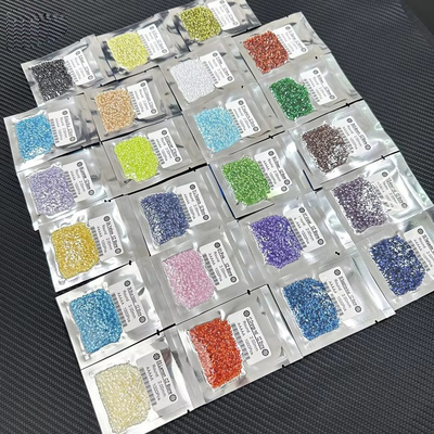 Anneaux de fiançailles ovales Moissanite Zirconia Coloris de pierre précieuse en vrac Ronde Zirconie cube synthétique