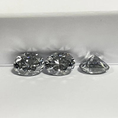 Gros 0.5ct 1ct 2ct Gris Mossinate diamant Gem Gris Couleur Ovale Poire Coupe Loose des alliances de mariage en moissanite naturelle