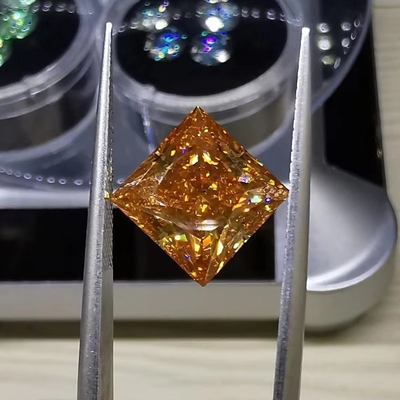 La princesse coupe vivante jaune Mosanita VVS Loose Émeraude Moissanite Diamant moissanite anneaux rose moissanite alliance