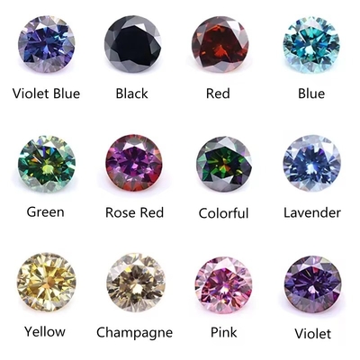 La princesse coupe vivante jaune Mosanita VVS Loose Émeraude Moissanite Diamant moissanite anneaux rose moissanite alliance