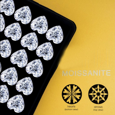 Gros de mossanite Passer le test de diamant GRA pierres D couleur forme ronde Diamant Loose Moissanite boucles d'oreilles moissanite