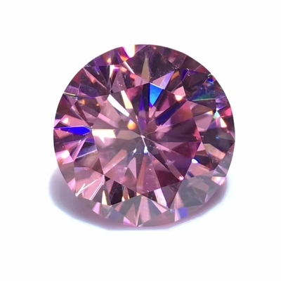 Fabriqué en laboratoire en gros blanc jaune rouge rose noir bleu diamant rond brillant moissanite découpée en vrac pour bijoux