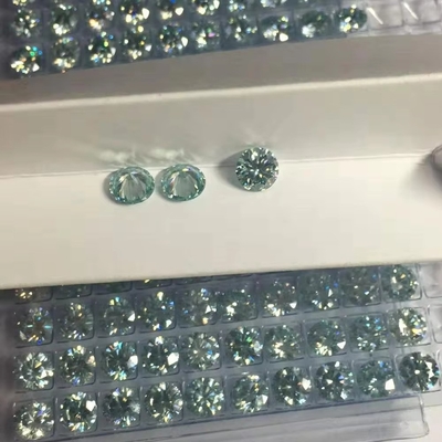 Fabriqué en laboratoire en gros blanc jaune rouge rose noir bleu diamant rond brillant moissanite découpée en vrac pour bijoux