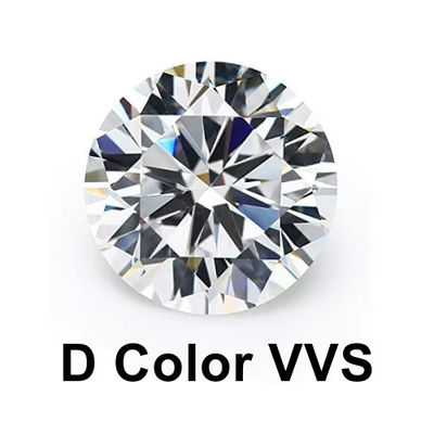 Pierre précieuse en forme ovale 2-10ct Blanc en coupe ronde moissanite en vrac pour bagues de fiançailles