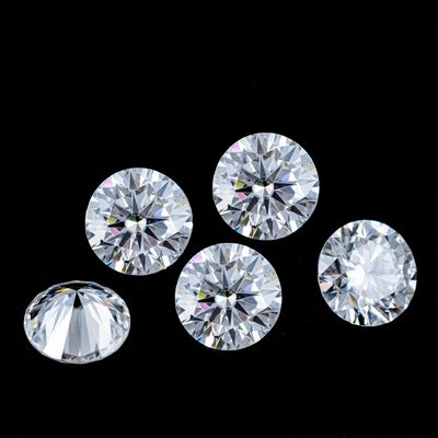 Pierre précieuse en forme ovale 2-10ct Blanc en coupe ronde moissanite en vrac pour bagues de fiançailles