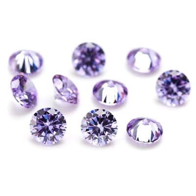 Gros de 3A Couleurs CZ pierres découpées en rondes 3,0 mm, 9,0 mm, diamants de moissanite pour bijoux en argent
